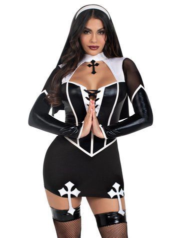 Костюм черниці Leg Avenue Holy Hottie Dress SX2792 фото