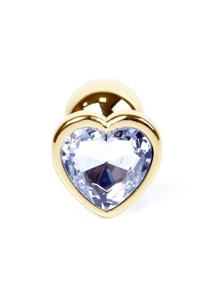 Анальна пробка Boys of Toys Jewellery Gold Heart Plug Clear 62530064-00039 фото
