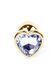 Анальна пробка Boys of Toys Jewellery Gold Heart Plug Clear 62530064-00039 фото 4