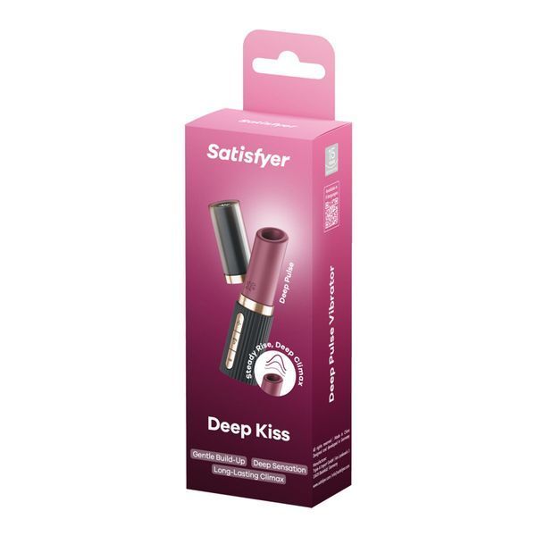 Вакуумний стимулятор Satisfyer Deep Kiss, магнітна технологія 3D Air Pulse, 30 режимів, кришечка SX3554 фото