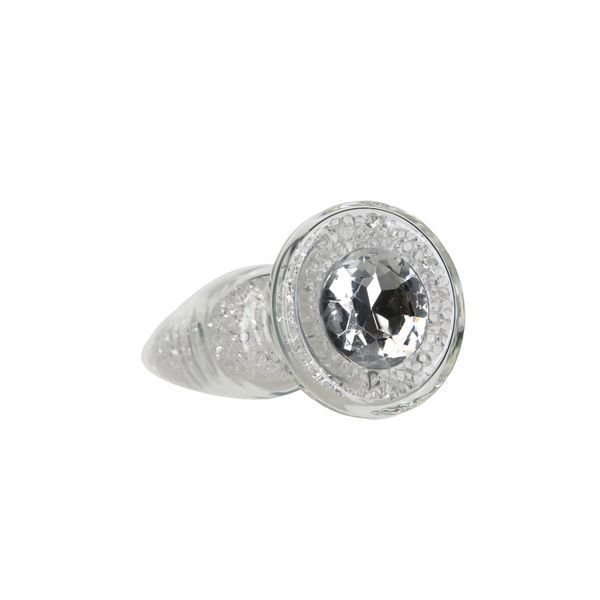 Скляна анальна пробка Pillow Talk Fancy Luxurious Glass Anal Plug, 3,1 см, віброкуля в подарунок SO6833 фото