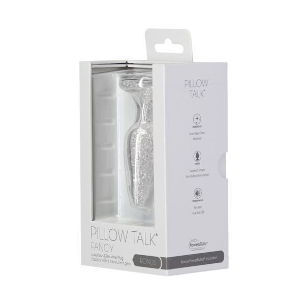 Скляна анальна пробка Pillow Talk Fancy Luxurious Glass Anal Plug, 3,1 см, віброкуля в подарунок SO6833 фото