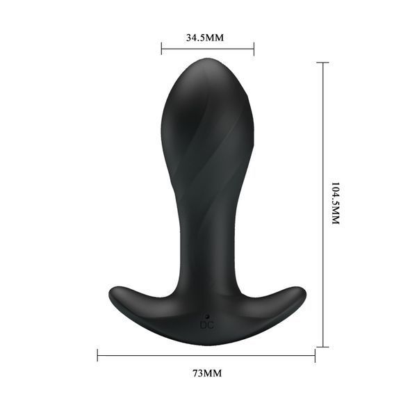 Анальна пробка Pretty Love Anal Plug Massager Black 6603BI-040067 фото