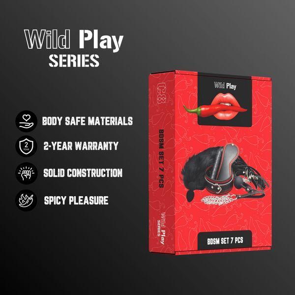 Набір БДСМ Erospace Wild Play BDSM Set 7 pcs C8 62050072-0008 фото