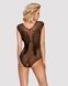 Бодістокінг із великої сітки з мереживом Obsessive B112 teddy XL XXL, чорний, з доступом SO7202 фото 2