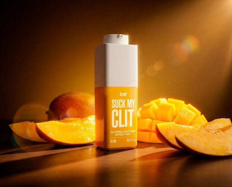 Смоктайзер для клітора Intt Suck My Clit Tropical Mango (15 мл), манго, гель з ефектом посмоктування SX4003 фото
