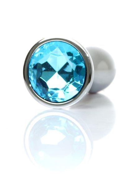 Анальна пробка Boys of Toys Jewellery Silver Plug Light Blue L 62530064-00148 фото