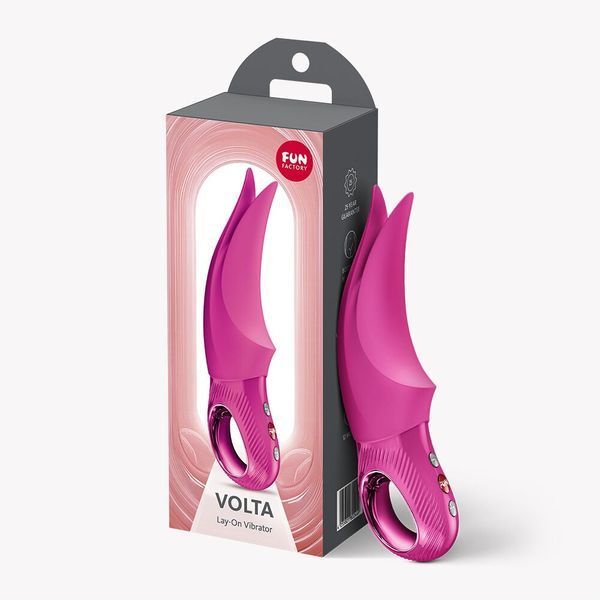 Вібратор для клітора Fun Factory VOLTA Magenta, гнучкий подвійний кінчик SX4241 фото