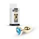 Анальна пробка Boys of Toys Jewellery Gold Heart Plug Light Blue