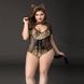 Еротичний костюм кішечки JSY &laquo;Імператриця Кітті&raquo; Plus Size, Black, боді, шнурівка, хвіст, вушка SO8360 фото 1