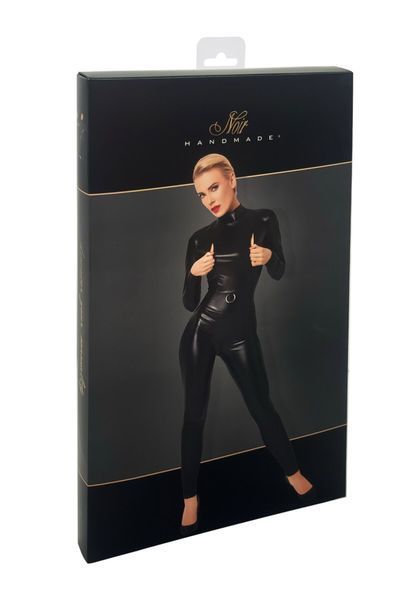 Комбінезон Noir Handmade F319 Caged, 3XL, під латекс, довгий рукав, з доступом, кільце на поясі SX0345 фото