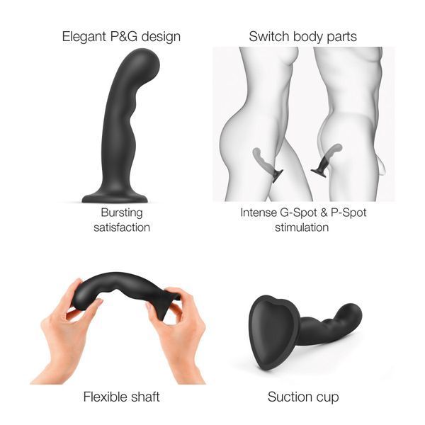 Насадка для страпона Strap-On-Me Dildo Plug P&G Black SO9000 фото