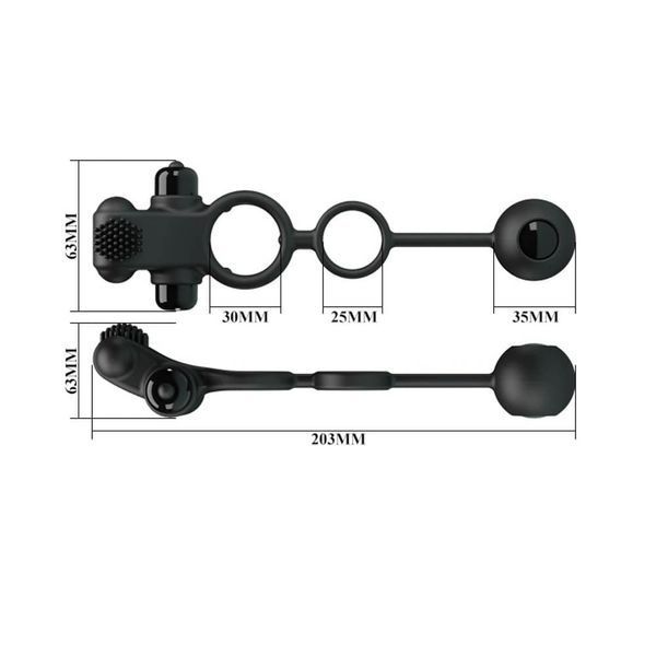 Ерекційне кільце Pretty Love Vibration Penis Sleeve IV Black 6603BI-210211 фото