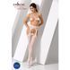 Мереживні колготки-бодістокінги Passion S014 One Size, White, імітація панчіх та пояса з гартерами PSS014W фото 2