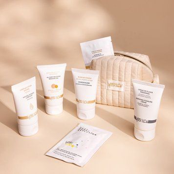Набір для пар із кремом, змазкою, масажним гелем і карамеллю YESforLOV My Delight Kit SX4549 фото