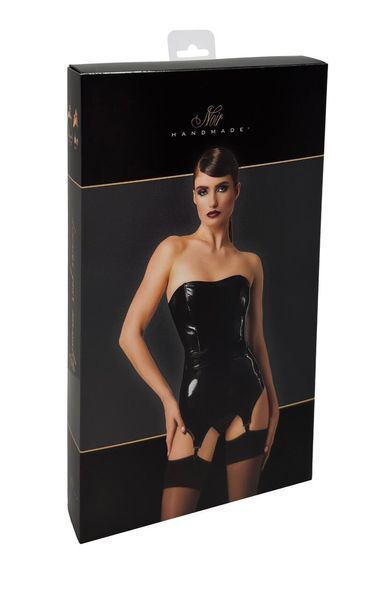 Корсет з підв'язками для панчіх Noir Handmade F381 Dominae Venom PVC corset-belt 3XL SX4146 фото