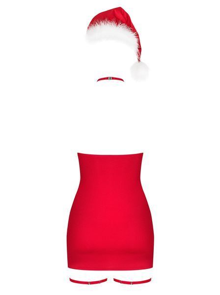 Сорочка Obsessive Kissmas chemise red SX1156 фото