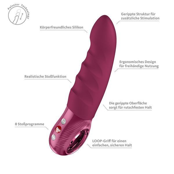 Пульсатор Fun Factory Stronic Deep, Wine Red, 8 режимів роботи, перезаряджуваний SX4248 фото