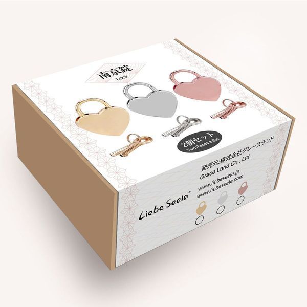 Замочок Liebe Seele Heart Shape Padlock Silver (2 шт) SX1679 фото