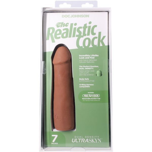 Фалоімітатор Doc Johnson The Realistic Cock ULTRASKYN - 7 Inch Caramel SX4480 фото