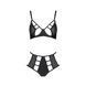 Комплект білизни Passion TASMINA SET XXL XXXL black, ліф, високі трусики з корсетом ззаду SO8491 фото 3