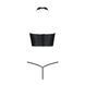 Комплект білизни з відкритими грудьми Passion GENEVIA SET WITH OPEN BRA XXL XXXL black, корсет, стрінги SO8441 фото 4