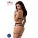 Комплект білизни Passion Exclusive MORGAN SET OpenBra, black, стрепи, трусики, ліф, пояс PS23902 фото 2