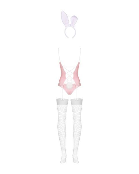 Еротичний костюм зайчика Obsessive Bunny suit 4 pcs costume pink, рожевий SO7255 фото