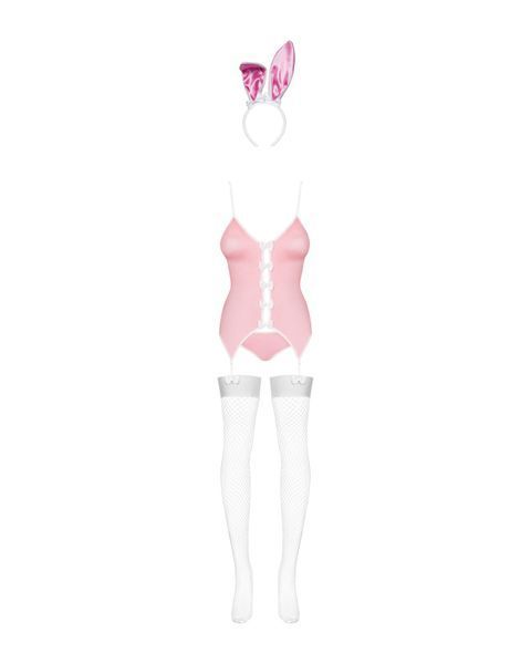 Еротичний костюм зайчика Obsessive Bunny suit 4 pcs costume pink, рожевий SO7255 фото