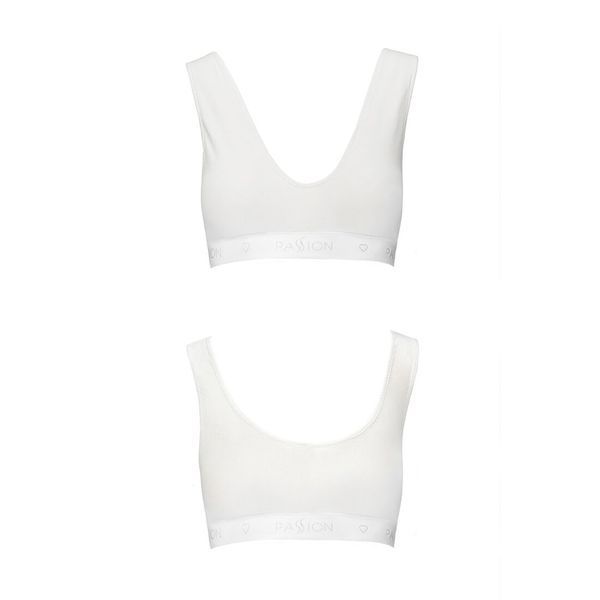 Спортивний топ з еластичної бавовни Passion PS005 TOP XL, white SO4229 фото