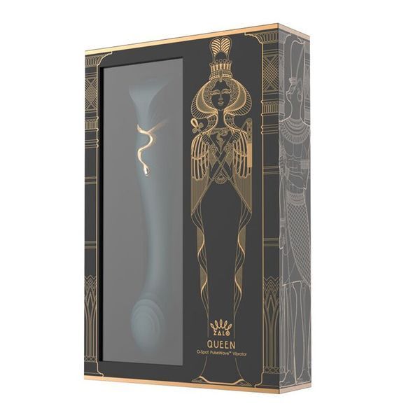 Смартвібратор 3в1 Zalo &mdash; Queen Set Jewel Green, пульсівна перлина та вакуум, кристал Swarovski SO6663 фото