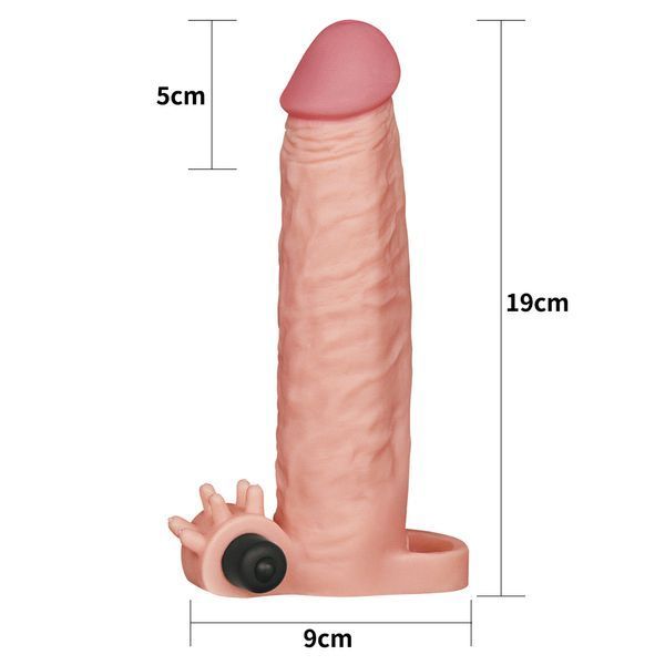 Насадка на член Lovetoy Pleasure X-Tender Vibrating Penis Sleeve Add 2" Flesh 6452LV1064-9 фото