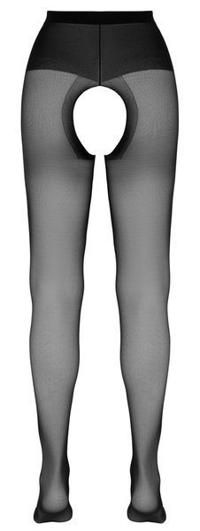 Колготки Cottelli Collection Crotchless Tights Black розмір 2 - 2510030 513225100301601 фото