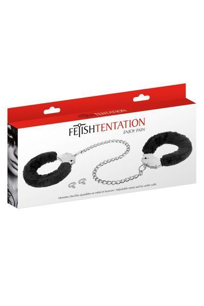 Поножі Fetish Tentation Adjustable metal and fur ankle cuffs SX1088 фото