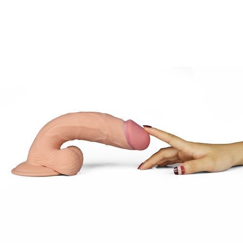 Реалістичний фалоімітатор з вібрацією LoveToy The Ultra Soft Dude Vibrating 9" 6452LV1096 фото