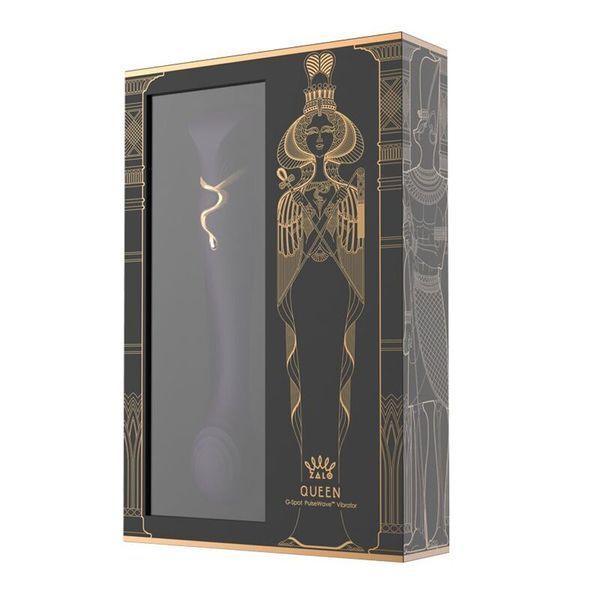 Смартвібратор 3в1 Zalo - Queen Set Twilight Purple, пульсівна перлина та вакуум, кристал Swarovski SO6664 фото