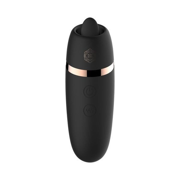 Мінівібратор з язичком Rosy Gold - Vibrating & Licking Dual Stimulator SX3920 фото