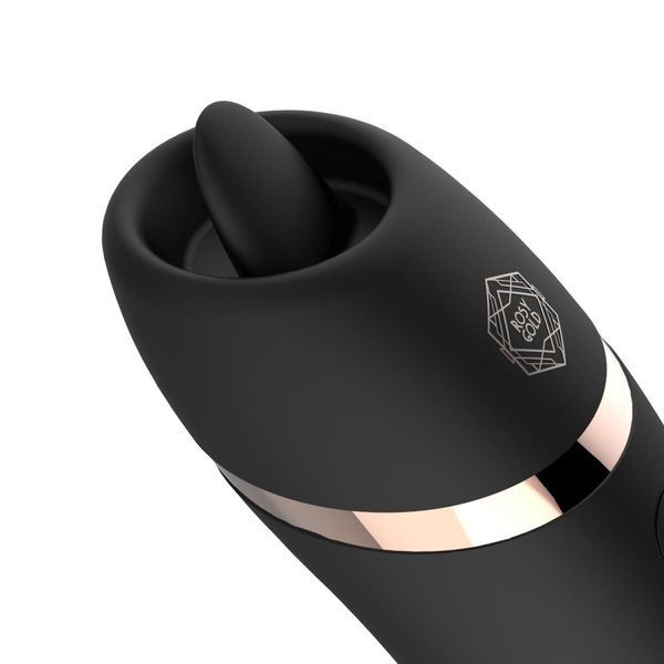 Мінівібратор з язичком Rosy Gold - Vibrating & Licking Dual Stimulator SX3920 фото