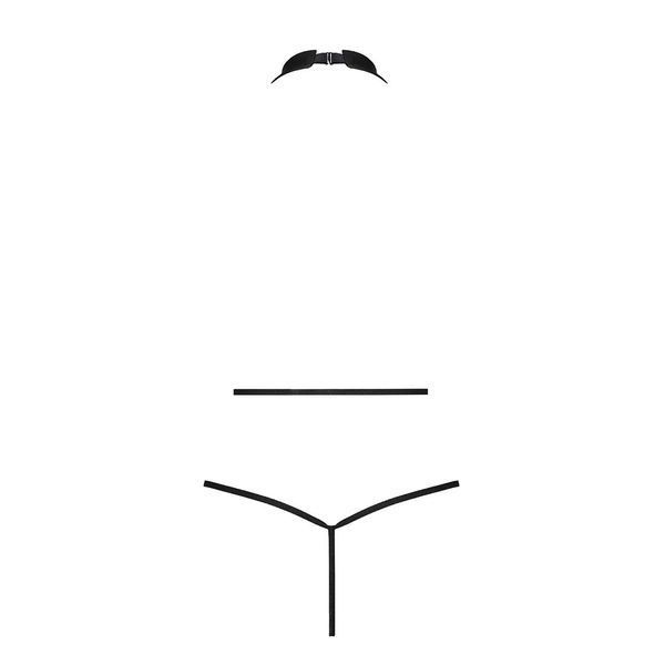 Боді-халтер з екошкіри Passion JANNIES BODY XXL XXXL black SO8443 фото